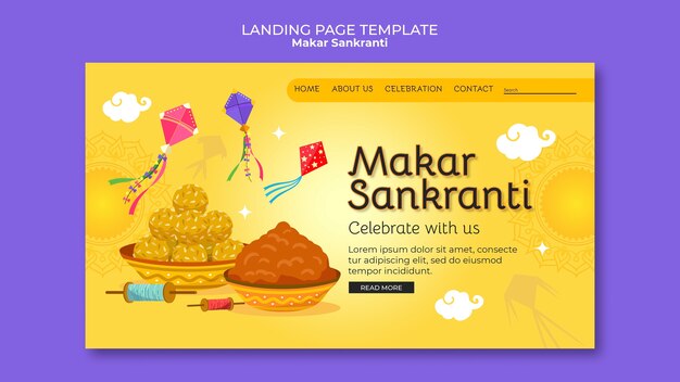 Diseño de plantillas de Makar Sankranti