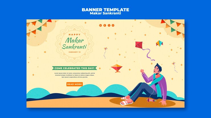 PSD gratuito diseño de plantillas de makar sankranti