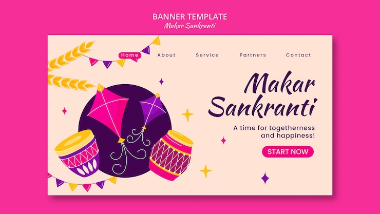 PSD gratuito diseño de plantillas de makar sankranti