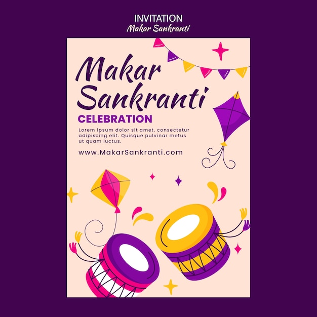 PSD gratuito diseño de plantillas de makar sankranti