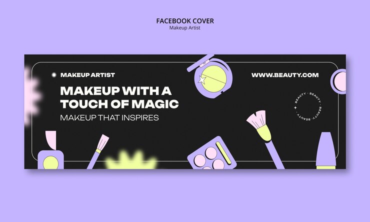 PSD gratuito diseño de plantillas de maquilladores