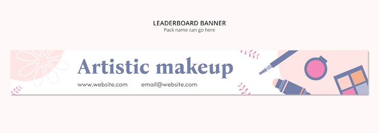 PSD gratuito diseño de plantillas de maquilladores