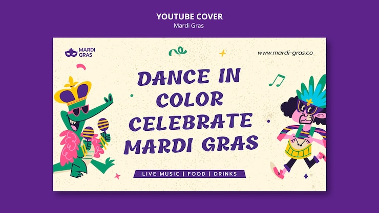 PSD gratuito diseño de plantillas de mardi gras