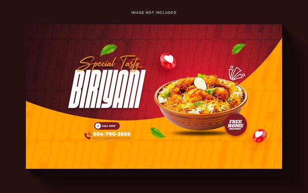 Diseño de plantillas de menús de alimentos y restaurantes para banners web o portadas