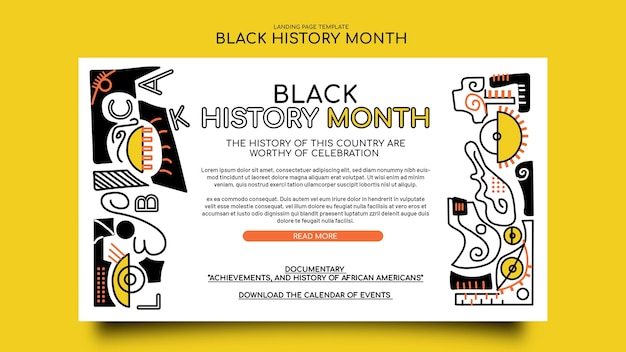 PSD gratuito diseño de plantillas del mes de la historia negra