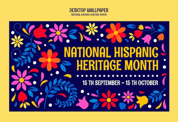Diseño de plantillas para el Mes Nacional del Patrimonio Hispano