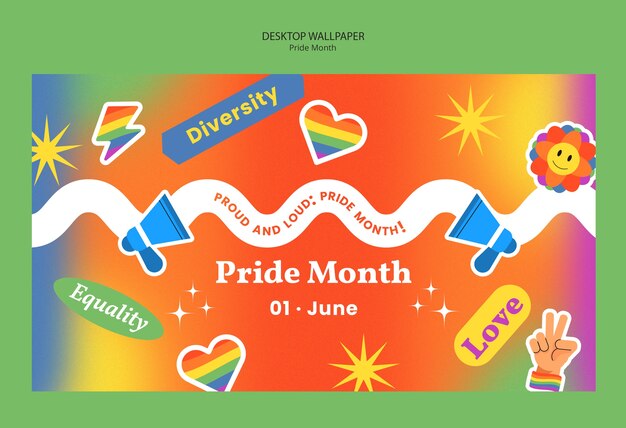 Diseño de plantillas para el mes del orgullo