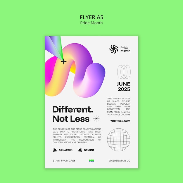 Diseño de plantillas para el mes del orgullo