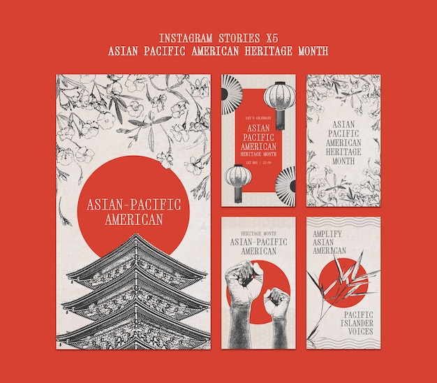 Diseño de plantillas del mes del patrimonio asiático pacífico americano