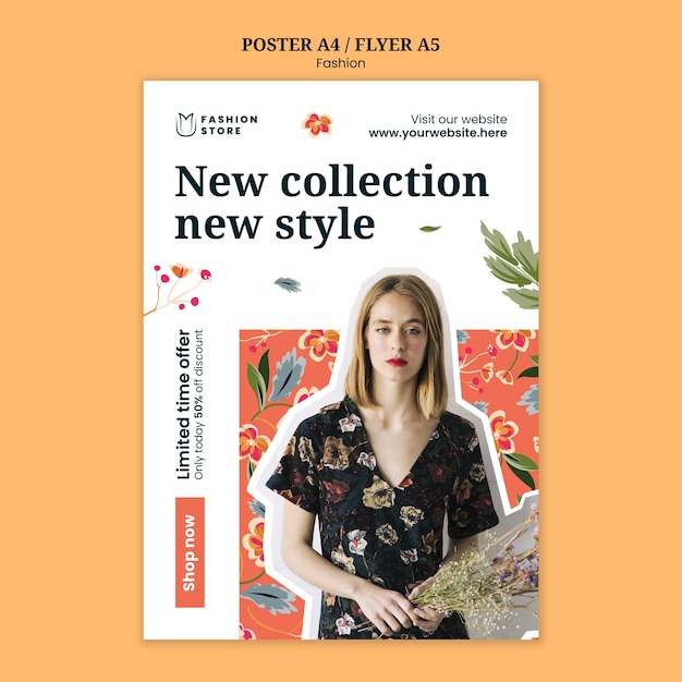 PSD gratuito diseño de plantillas de moda