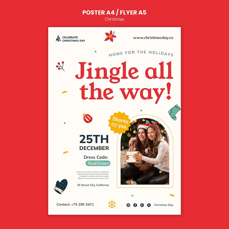 PSD gratuito diseño de plantillas de navidad
