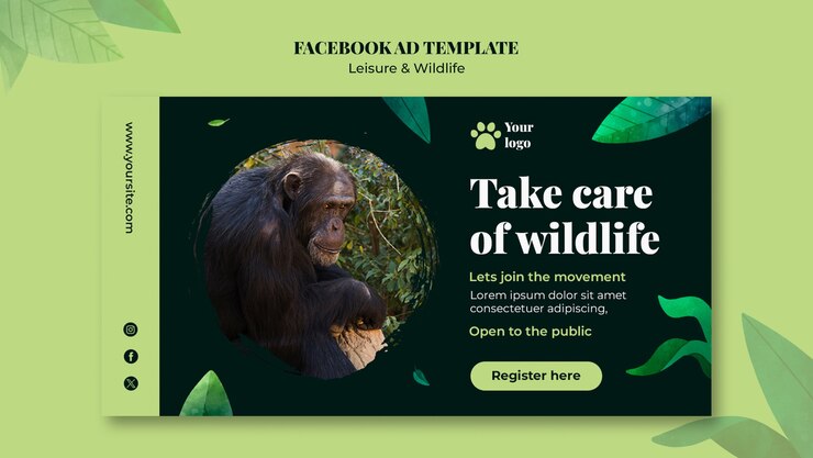 PSD gratuito diseño de plantillas de ocio y vida silvestre.
