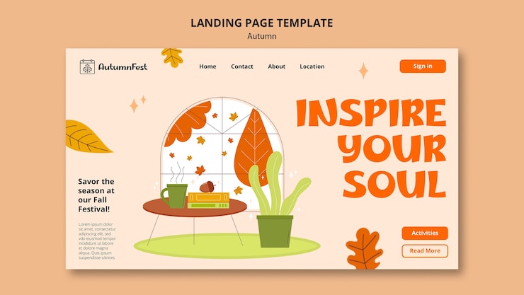 PSD gratuito diseño de plantillas de otoño
