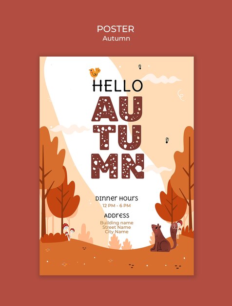 Diseño de plantillas de otoño