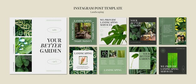 Diseño de plantillas de paisajismo