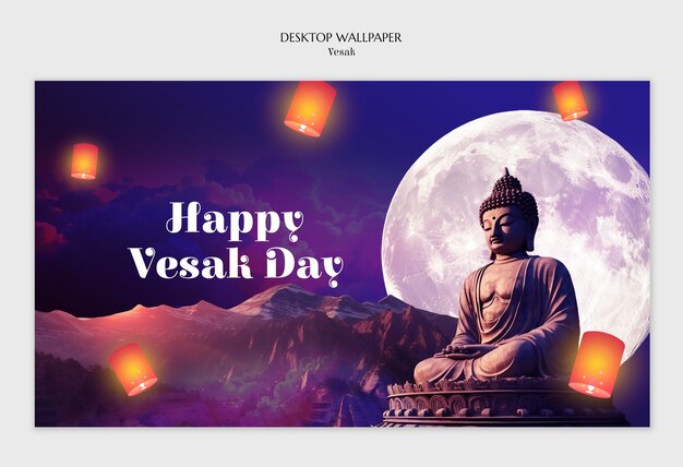 Diseño de plantillas de papel tapiz de Vesak