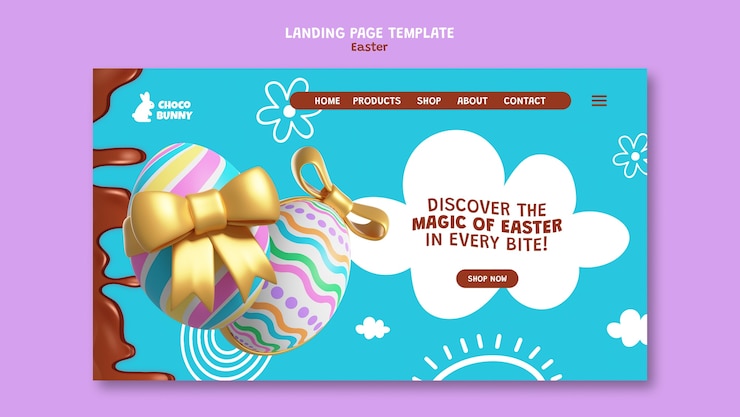 PSD gratuito diseño de plantillas de pascua