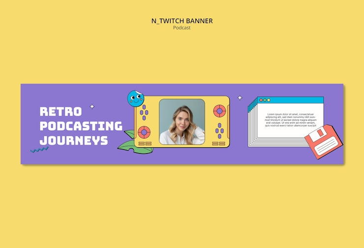 PSD gratuito diseño de plantillas de podcast