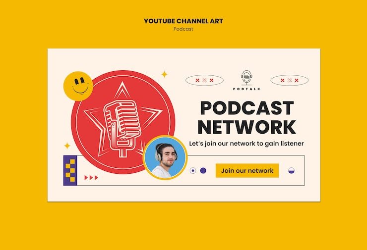PSD gratuito diseño de plantillas de podcast