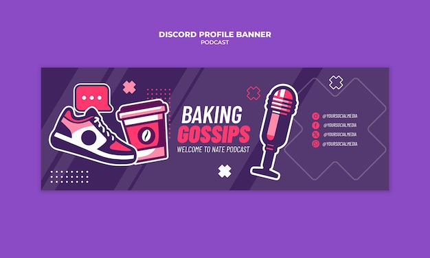 PSD gratuito diseño de plantillas de podcast