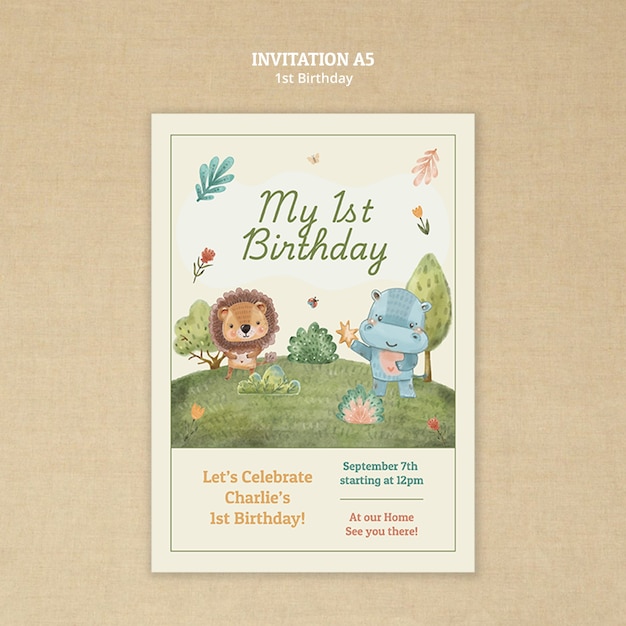 Diseño de plantillas para el primer cumpleaños