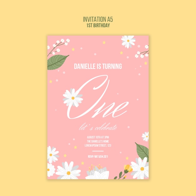 Diseño de plantillas para el primer cumpleaños