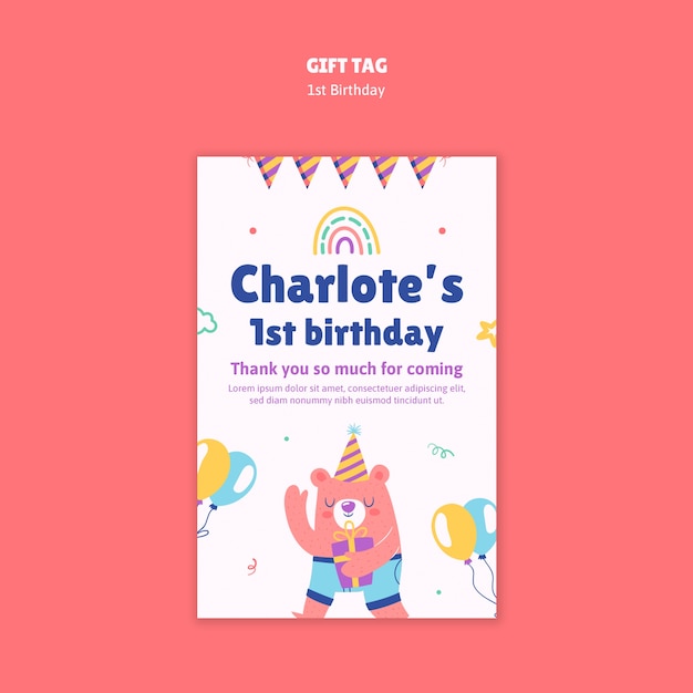 Diseño de plantillas para el primer cumpleaños
