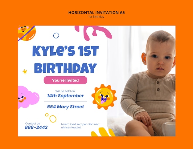 Diseño de plantillas para el primer cumpleaños