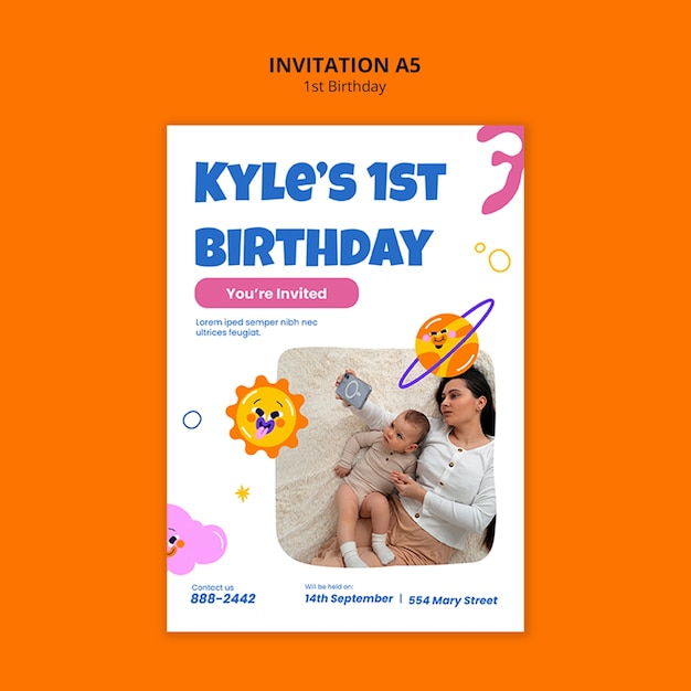 Diseño de plantillas para el primer cumpleaños