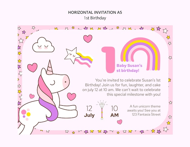 Diseño de plantillas para el primer cumpleaños