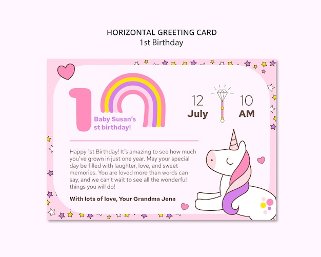 Diseño de plantillas para el primer cumpleaños