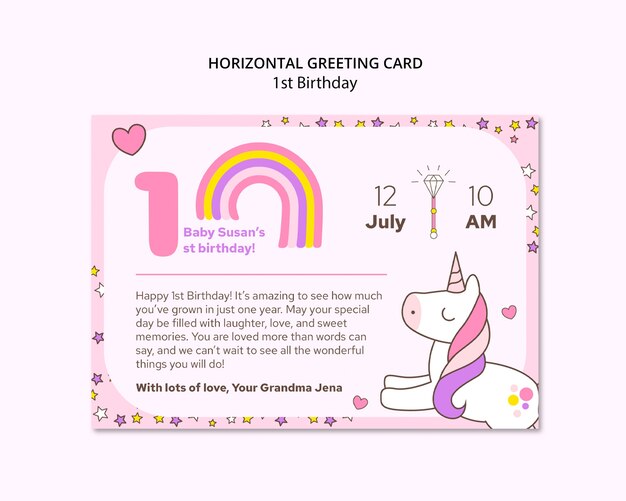 Diseño de plantillas para el primer cumpleaños