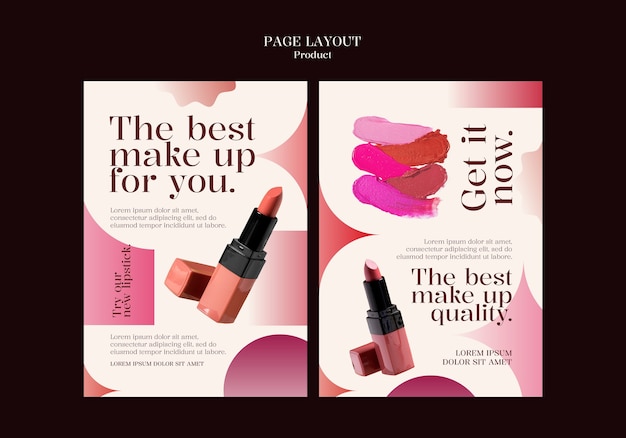 Diseño de plantillas de productos de maquillaje
