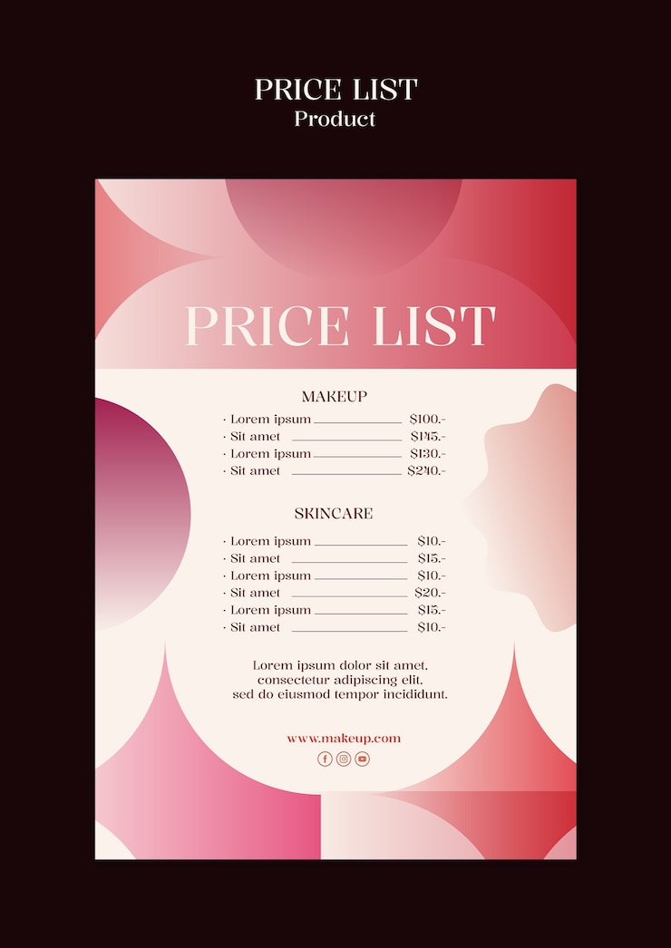 PSD gratuito diseño de plantillas de productos de maquillaje