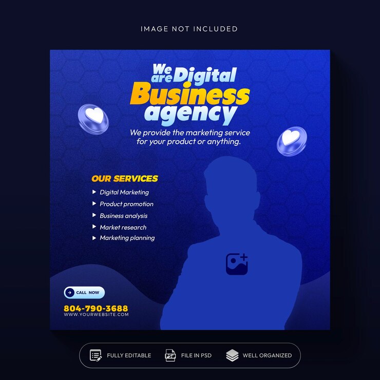 PSD gratuito diseño de plantillas de publicaciones de agencias de marketing digital y redes sociales corporativas