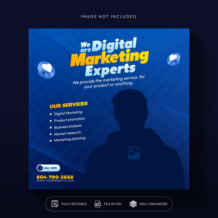 PSD gratuito diseño de plantillas de publicaciones de agencias de marketing digital y redes sociales corporativas