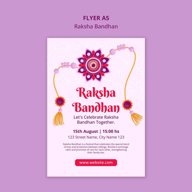 PSD gratuito diseño de plantillas de raksha bandhan