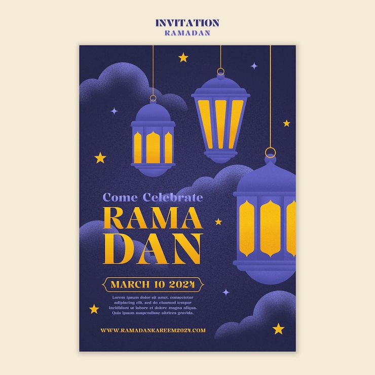 PSD gratuito diseño de plantillas de ramadán