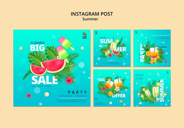 Diseño de plantillas de rebajas de verano