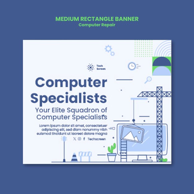 Diseño de plantillas de reparación de computadoras