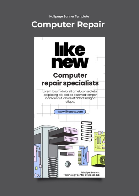 Diseño de plantillas de reparación de computadoras