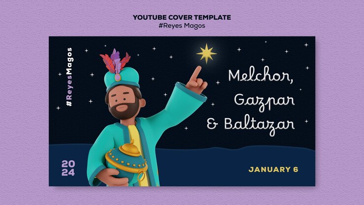 PSD gratuito diseño de plantillas de reyes magos