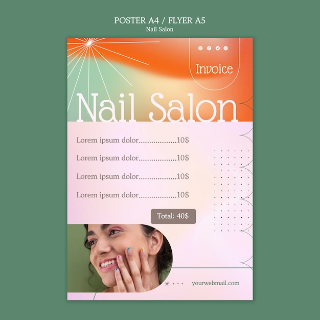 Diseño de plantillas para salones de uñas