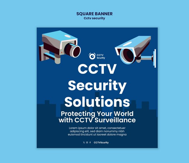 Diseño de plantillas de seguridad de CCTV