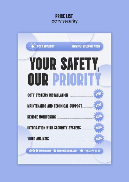 Diseño de plantillas de seguridad de CCTV