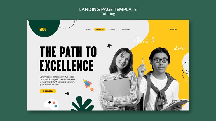 PSD gratuito diseño de plantillas de servicios de tutoría