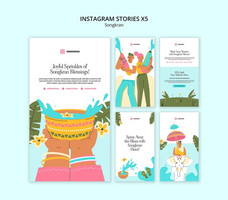 PSD gratuito diseño de plantillas de songkran