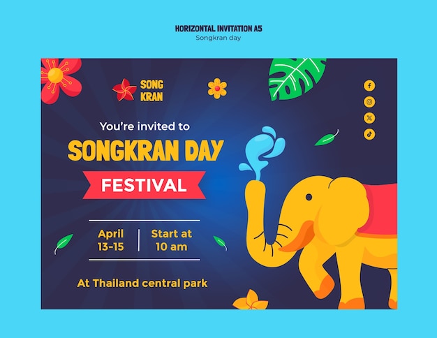Diseño de plantillas de Songkran