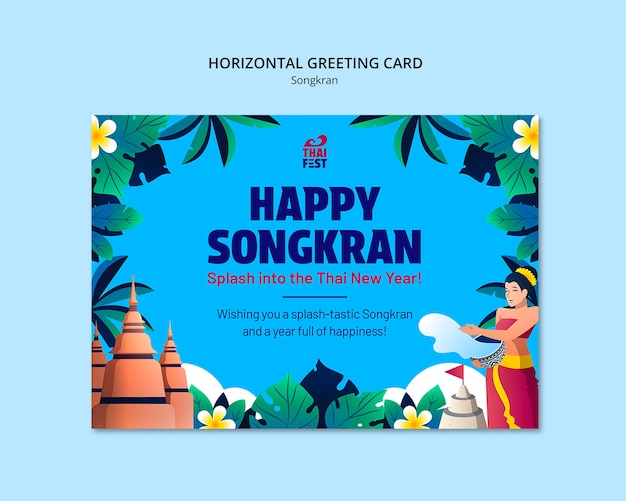 Diseño de plantillas de Songkran