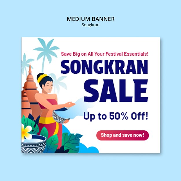 Diseño de plantillas de Songkran